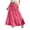 Hot Pink, variant on Ohufall Kids Flowy Skirts for Girls 4-15 Years, Summer Solid A-Line Ruffle Swing Tiered Pleated Long Skirt Fashion Casual Drawstring Elastic High Waist Boho Maxi Skirt