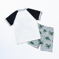thumbnail image 5 of HCNTES Toddler Baby Boy Spring Clothes Dinosaur Print Short Sleeve T-Shirt Top + Elastic Waist Shorts Set Summer Outfit for Kids(Z01-White,4-5 Years), 5 of 9