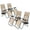 Beige, variant on Geniqua 4 PC Beige Zero Gravity Lounge Chairs Folding Outdoor Beach Patio Recliner Tray Holder