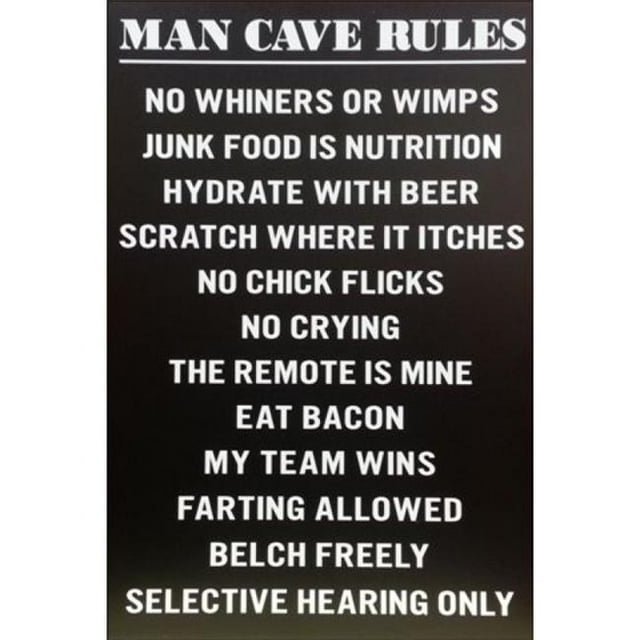 212 Main LPO1468 8 x 11 in. Man Cave Rules No.1 Parking Sign