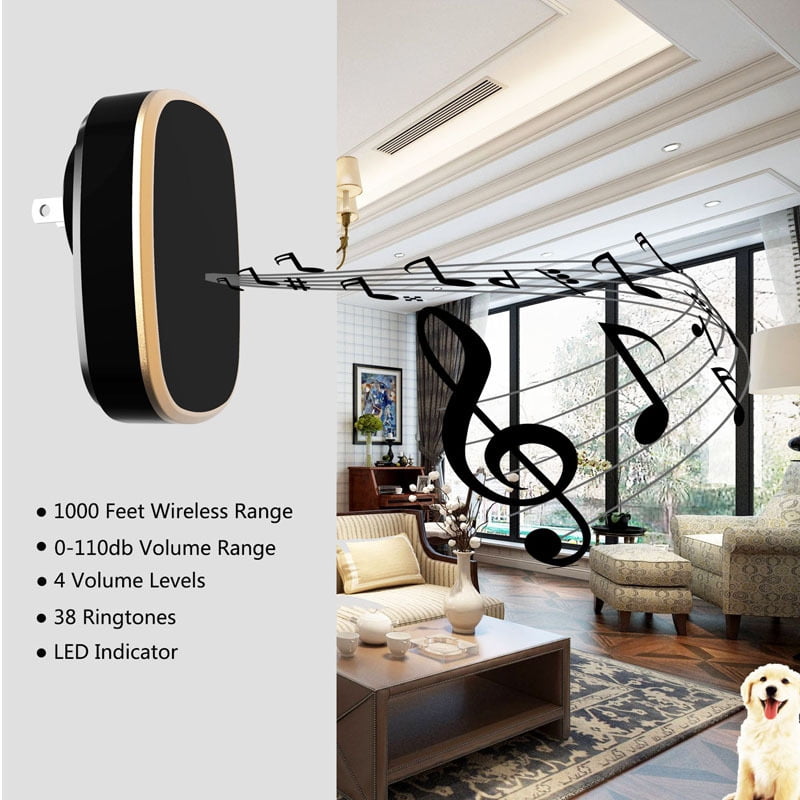 Home Security Wireless Doorbell Waterproof AC 100-240V 300M Range Door Bell ytn 