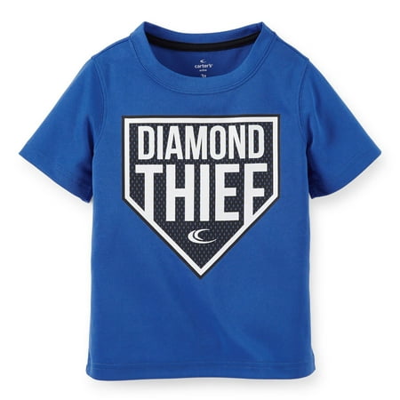 Carters Baby Boys Diamond Thief Athletic Blue Tee