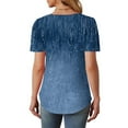 thumbnail image 4 of Sexy Summer Tops For Women 2025 Womens Short Sleeve Tops Floral Boho Shirts Pleated Crewneck Summer Outfit Puff Sleeve Blouses Casual Tunic My Order Under $5, 4 of 6