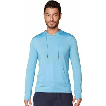 INGEAR Men's Lightweight SPF 50+ UV Protection Hoodie, Long Sleeve Rashguard with Pocket, , SKY , L