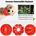 thumbnail image 4 of Dog Toy Ball, Non-Toxic Bite Resistant Dog Toy Ball - Red, 4 of 5