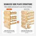 thumbnail image 4 of VEVOR Stackable Modular Wine Rack, Solid Bamboo Wood Storage Racks, Floor Freestanding Wines Holder Display Shelf, Wobble-Free Shelves for Kitchen, Bar, and Cellar, 4 of 8