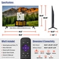 thumbnail image 2 of Westinghouse 65” Mini-LED 4K UHD Roku TV, Dolby Vision HDR, QLED Quantum Color, Local Dimming, MEMC Motion, HomeKit, 2 of 9