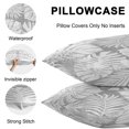 thumbnail image 5 of Throw Pillow Covers 26x26 Inch Set of 2, Palm Tree Monstera Waterproof Outdoor Pillow Covers, Slate Gray Ash Leaf Boho Botanical Tropical Decorative Cushion Pillowcases for Patio Garden Couch Bed, 5 of 9