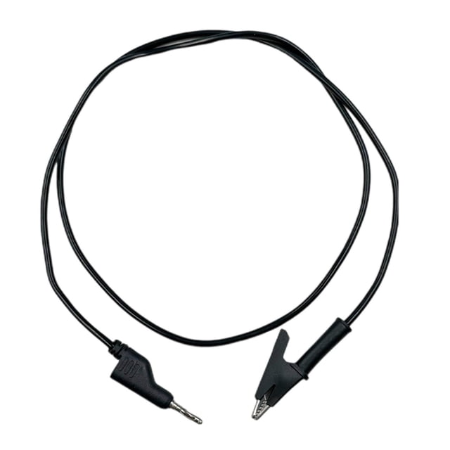 Cable de prueba de 100 cm con conector banana y pinza de cocodrilo para fuente de alimentación, versátil, Negro
