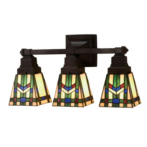 Meyda Tiffany 31248 Stained Glass / Tiffany 3 Light 20" Wide Bathroom Fixture From The