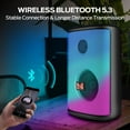 thumbnail image 4 of Monster Bluetooth Speakers 80W, Powerful Sound and Punchy Bass, Full-Screen Colorful Lights, Bluetooth 5.3, 24H Playtime, Portable Wireless Speakers for Outdoor, Party, 4 of 7