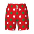 thumbnail image 4 of Lsque Mens Swim Trunks White and Green Polka Dot Pattern - Bathing Suit Compression Liner - Beach Swim Shorts Swimwear - (S-3XL) - Stretch Quick Dry -3X-Large, 4 of 9
