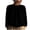 Black-Shirts, variant on Twill Trendy Long Sleeve Tops for Women Dressy Casual Pleated Round Neck Shirts Pullover Solid Loose Fit Blouse
