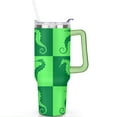 thumbnail image 2 of 40oz Ocean Cute SeaHorse Stainless Steel Flip Straw Tumbler Spill Proof Travel Cup Double Wall Vacuum Insulated Coffee Mug with Top Handle, 2 of 6