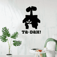thumbnail image 2 of Ta Dah! - Kids Movie Wall-E Character Cute Wall E Silhouette Quotes Quote Plant In A Boot Silhouette Vinyl Wall Decal Wall Sticker Wall Art Decoration Home Room Bedroom Classroom Size (10x8 inch), 2 of 3