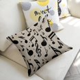 thumbnail image 5 of Black notes Linen toss pillowcase decoration pillowcase gifting preferred 24x24 inch cushion cover 4 sets sofa pillowcase sofa bedroom living room car, 5 of 8
