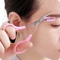 thumbnail image 1 of Tijeras para adelgazar cejas de bebé, 3 uds., con peine, desmaquillante, depilación, peinado, maquinilla de afeitar de plástico, pinzas para pestañas, 1 of 5