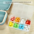 thumbnail image 3 of Caja de pastillas, portátil, 8 rejillas, organizador de pastillas, caja para tableta, estética elegante Jadeshay A, 3 of 8