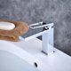 thumbnail image 4 of Grifo de baño de lavabo de una sola manija cromado, grifo de lavabo de diseño creativo moderno, grifos de aireador de un solo orificio, latón puro, plata esquí esquí Gafas de esquí, 4 of 5