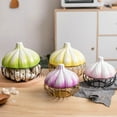 thumbnail image 2 of Ceramic Iron Garlic Egg Storage Basket Container Potato Sundries Organizer for Home Kitchen Countertop Fruit Organization Holder, 2 of 21
