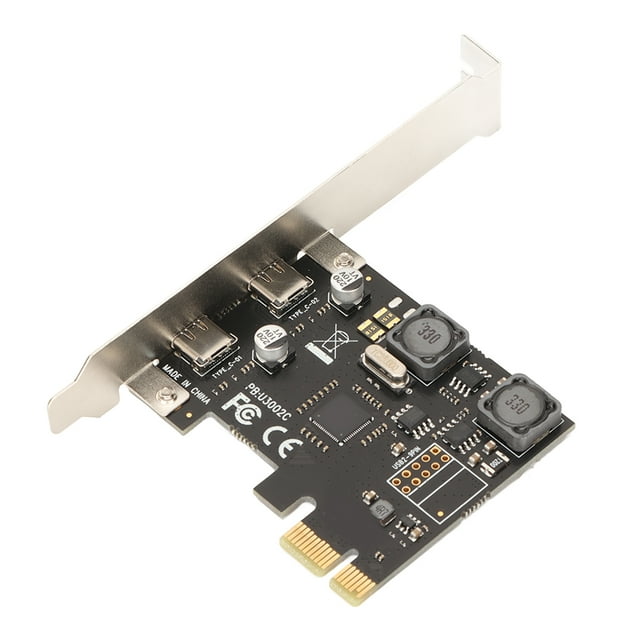 Tarjeta de expansión, Seguro Inteligente Independiente 2 Puertos Super Speed 5Gbps PCI E para Tipo C Tarjeta de Expansión Para PC