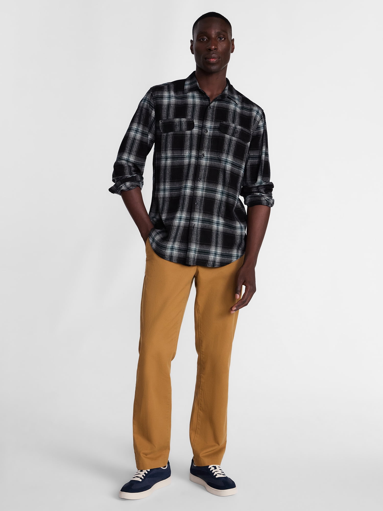 George Men's Classic Chino Pants with Flat Front, Sizes 28-56