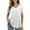 White, variant on FOLUNSI Womens T Shirts Short Sleeve Round Neck Loose Print Tunic Tops with Pocket