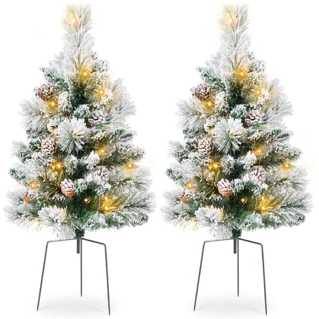 Luces LED con batería de 62 cm, diseño de árbol artificial Best Choice Products