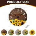 thumbnail image 2 of kjfeif Sunflower Kitchen Decor Round Wall Clock 14 Inch Silent Non Ticking Battery Operated Wood Clock for Women, Men, Boys & Girls Kids and Adults, Reusable, Party Supplies, 2 of 9