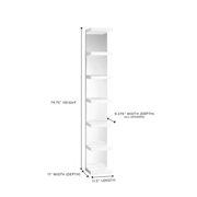 Impressions Vanity SlayStation Natalie Mirrored 6 Shelves Column with Mirrored Back Panel (White)