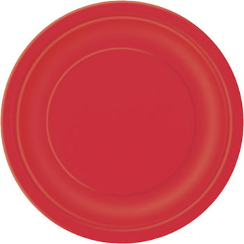 Way to Celebrate! Red Paper Dinner Plates, 9in, 20ct