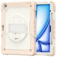 thumbnail image 6 of for iPad Air 11 2024 Kids Case Heavy Duty Rugged Shockproof Silicone Hybrid Protective Case Cover w/Stand+ Pencil Holder+ Hand Strap + Front PET Film for iPad Air 11 2024 - Rosegold, 6 of 11