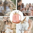 thumbnail image 4 of Mengcat Tea Mug with Infuser and Lid Ceramic Coffee Mug Kawaii Cat Cute Tea Cool Preppy Stuff Birthday Cute Gifts for Women Girl (13oz), 4 of 6