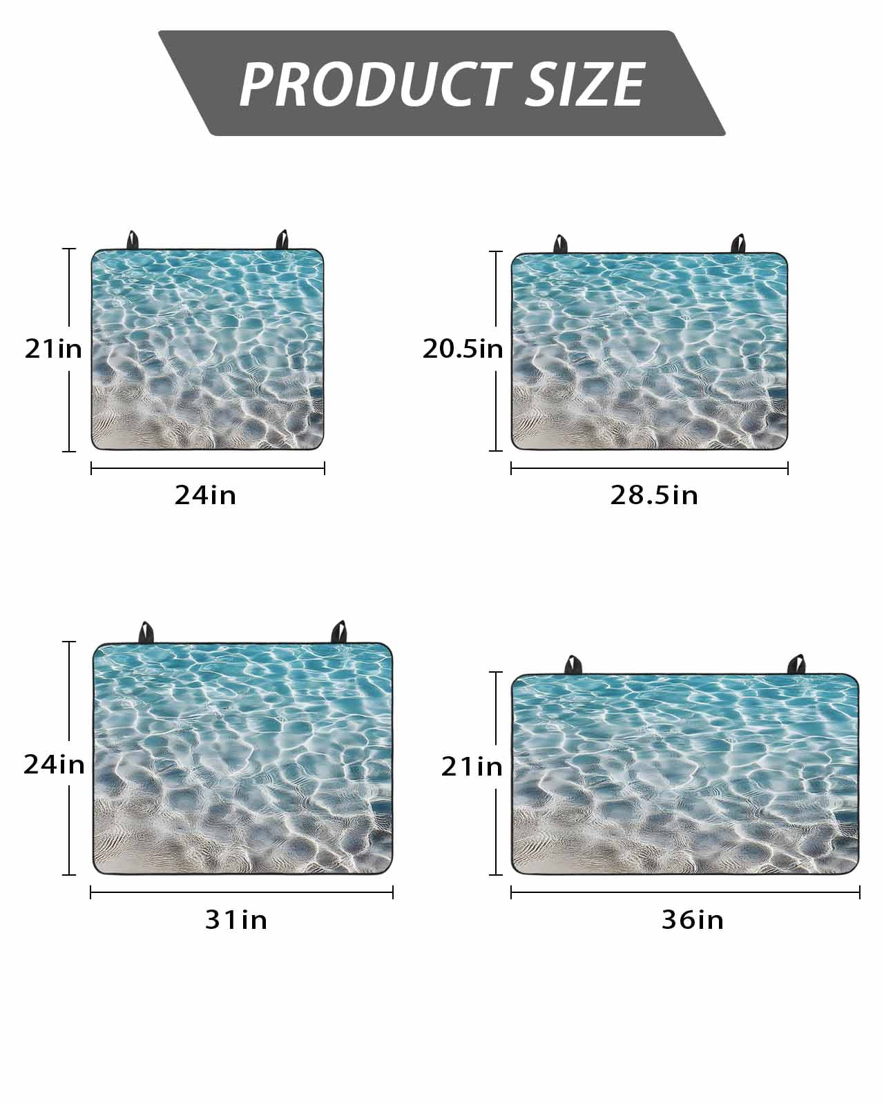 Stove Top Covers for Electric Stove 28.5x20.5 Inches, Summer Ocean Heat Insulation Fireproof Glass Cooktop Protector, Blue Water Ripple Farmhouse Texture Countertop Stovetop Cover for Kitchen