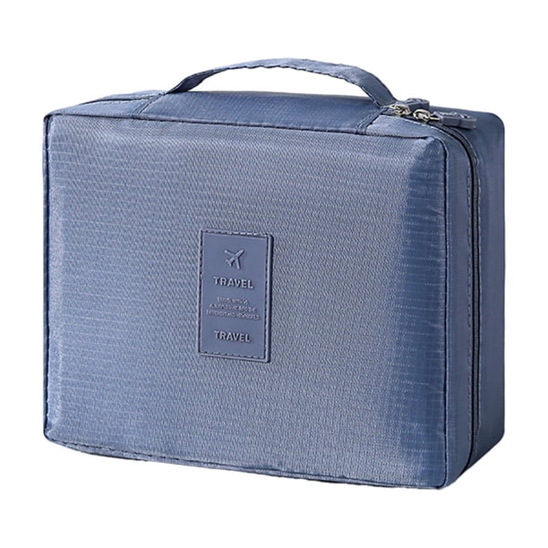 Neceser con asa, gran capacidad, impermeable, organizador de cosméticos, neceser portátil de viaje con asa para el hogar, el baño y uso al aire libre.