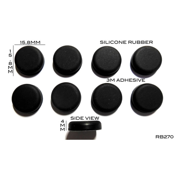 VATH Self Adhesive Silicone Rubber Feet 15.8mm(L) x 15.8mm(W) x 4mm(H) 8pcs [RB270]