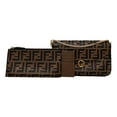 thumbnail image 2 of Fendi F is Fendi Brown Zucca Embossed Leather Envelope Wallet on Chain with Pouches NEW, 2 of 6