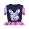 thumbnail image 4 of Robe Fille Violette de Pâques Rabbit Plissée à Volants Manches Courtes 7 Ans, 4 of 6