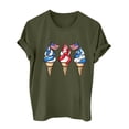 thumbnail image 2 of Teissuly 2024 Women's Casual Fashion Independence Day Print Short-sleeved T-shirt, 2 of 3