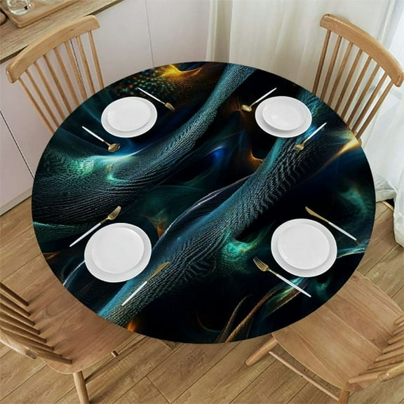 Acheng 0_1 (28) Round Tablecloth, Polyester Fiber, Multiple Sizes, Machine Washable 31-35
