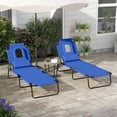 thumbnail image 2 of Outsunny 2 Pcs Chaise Longue d'Extérieur Réglable, Chaise Longue Pliante de Jardin, 2 of 10