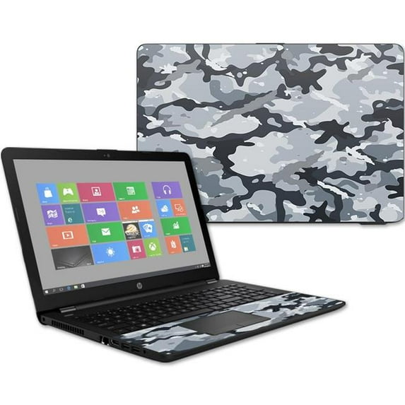 MightySkins HP15T-Gray Camouflage Skin Decal Wrap for HP 15T Laptop 15.6 in. 2017 - Gray Camouflage