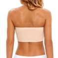 thumbnail image 2 of Crop Tank Top Non-Padded Strapless Bandeau JIANLAI Women's Scalloped Edge Strapless Bandeau Bra, Wirefree Seamless Padded Tube Top Bra, Non Slip Basic Invisible Bralette for Summer Dresses, 2 of 3