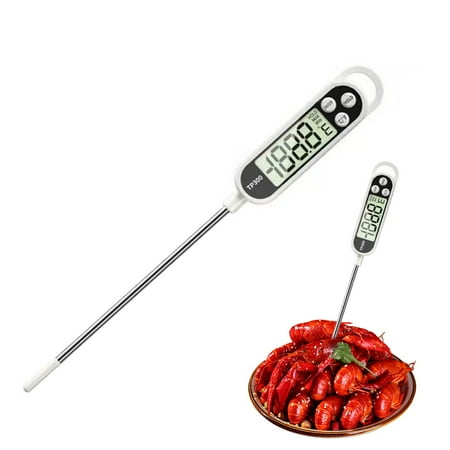 

Hzsb 2Pcs Food Thermometer Waterproof Digital Thermometer with Long Stainless Steel Probe Backlit LCD Display Kitchen Tool for Cooking Grilling Baking