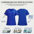 thumbnail image 5 of Scrubs for Women Set - Stretch Top & Cargo Pants with Multi Pocket for Nurse Royal Blue M, 5 of 7