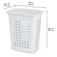 thumbnail image 2 of Sterilite Rectangular LiftTop Laundry Hamper Plastic, White, 2 of 8