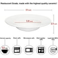 thumbnail image 2 of Pasta Plates with Rim 12 oz, Soup Bowl Pasta Bowl Set of 4, White Shallow Bowl Plate, Ceramic Wide Rimmed Soup Bowl, Best choice for high-end restaurants, hotels, and foodies, 10 Inch, 2 of 7