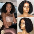 thumbnail image 3 of UTOURSPeruvian Curly Human Hair Wig Glueless Lace Front Human Hair, 3 of 5
