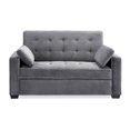 thumbnail image 2 of Lifestyle Solutions Monroe Convertible Full Sleeper Loveseat, Gray, 2 of 5