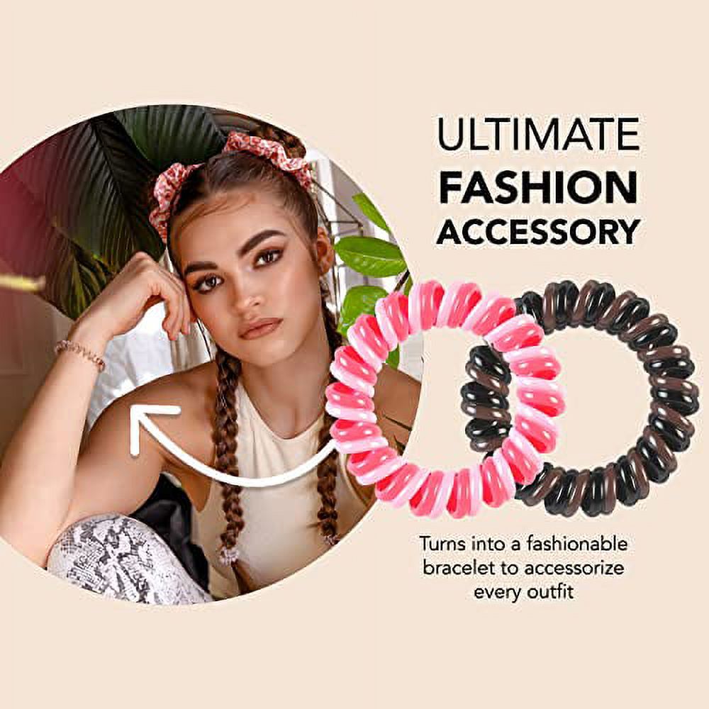 Invisibobble Original Traceless Hair Ring Spiral Ties Pink Nude Waver Bundle NWT Amazon.com : invisibobble Original Traceless Spiral Hair  main image 4